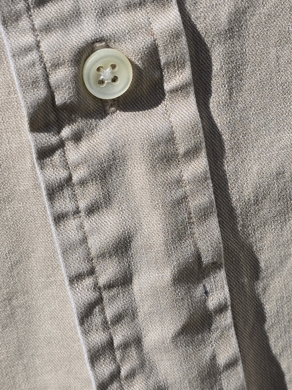 Ralph Lauren Shirt Mens Large Beige Button Down Long Sleeve Pony Logo Casual - Picture 7 of 10